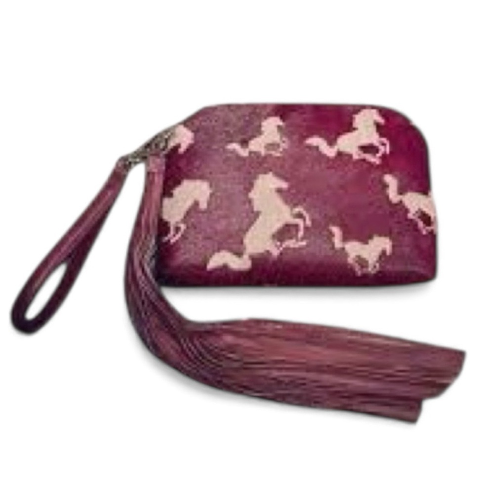 NWT Laborde Hair-On-Hide Tassel Gold Hardware Wristlet/Clutch - Picture 12 of 12